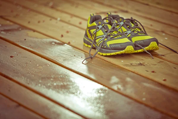 Courir après la pluie — Photo