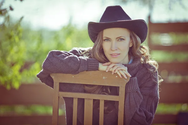 Cowgirl — Stockfoto