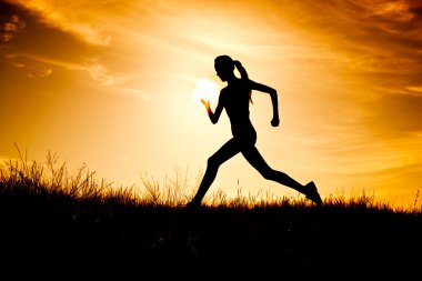 runnnin kadın silueti