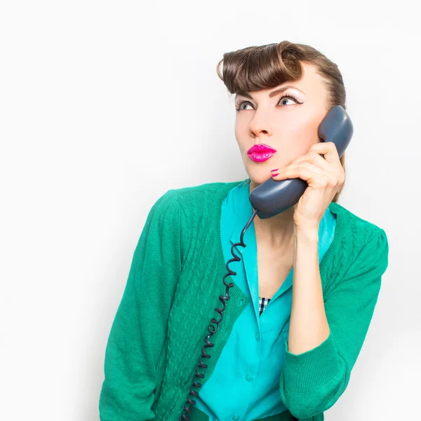 Žena telefonní hovor — Stock fotografie