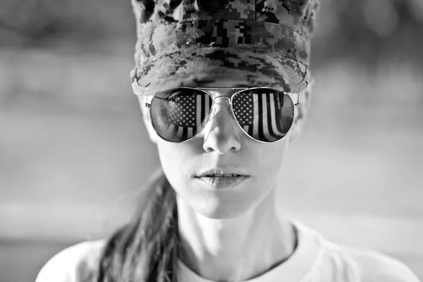 Us army woman — Stock Photo, Image