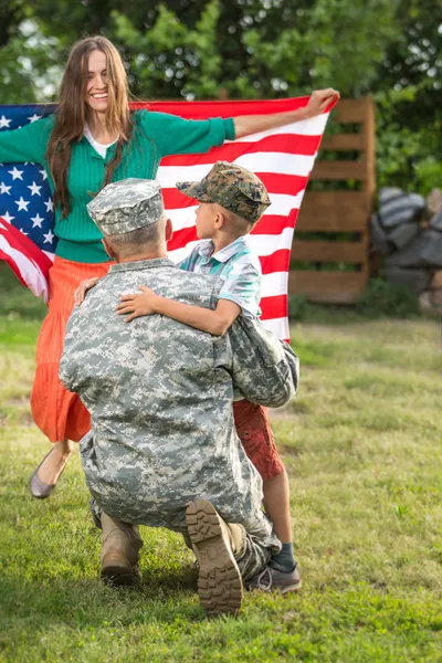 Amerikaanse gelukkige familie — Stockfoto