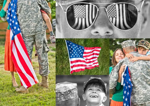 Feliz familia americana — Foto de Stock