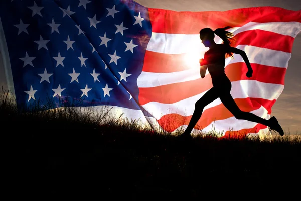 Amerikansk löpare. USA sport — Stockfoto