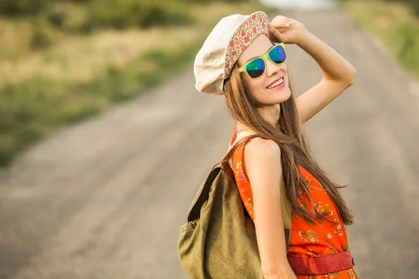 Hipster traveler — Stockfoto