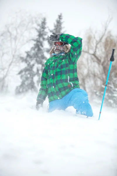 Extreme winter vakantie man — Stockfoto