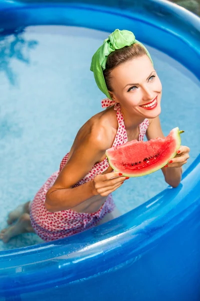 Retro style woman — Stock Photo, Image