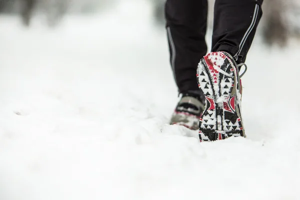 Winter running — Stock Photo, Image