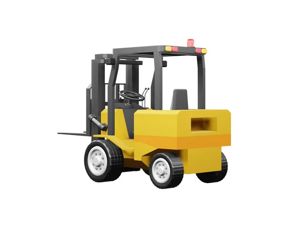 Depo Aracı Modelinde Kullanmak Için Forklift Forklift Beyaz Arkaplanda Izole — Stok fotoğraf