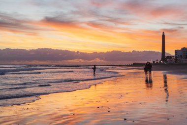 Sunset in Maspalomas clipart