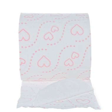 kalp desen ile tuvalet kağıdı rulo