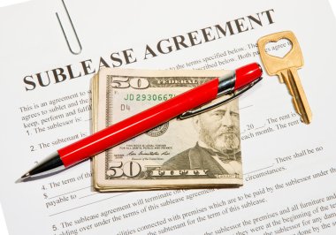 Doları notlar altın anahtar ve kalem ile anlaşma sublease