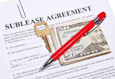 Doları notlar altın anahtar ve kalem ile anlaşma sublease