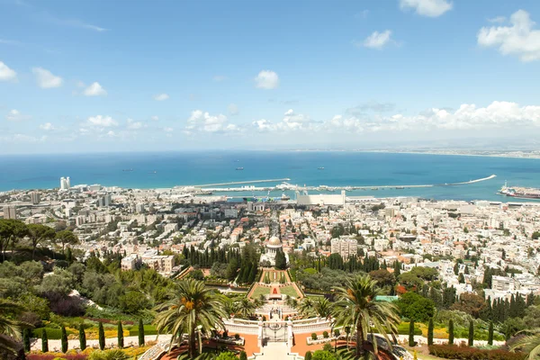 Bahai templom és kertek Haifa Izraelben — Stock Fotó