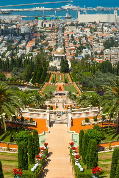 Templo y jardines bahai en Haifa Israel — Foto de Stock