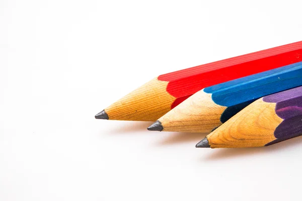 Три острых карандаша — стоковое фото