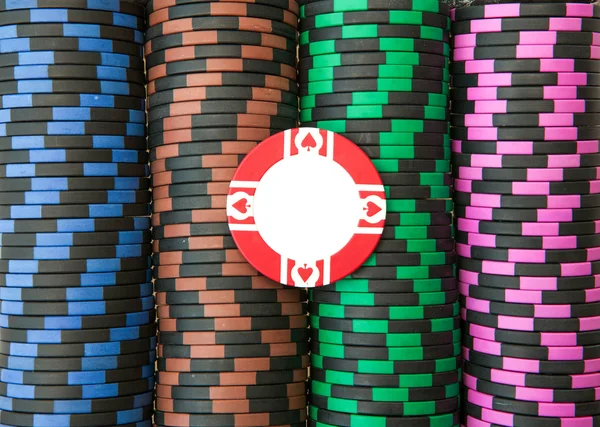 Casino chips background — Stock Photo, Image