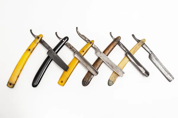 Cinco máquinas de afeitar oxidadas — Foto de Stock