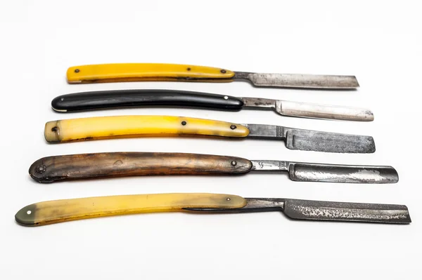 Five rusty razors — Stock Photo, Image