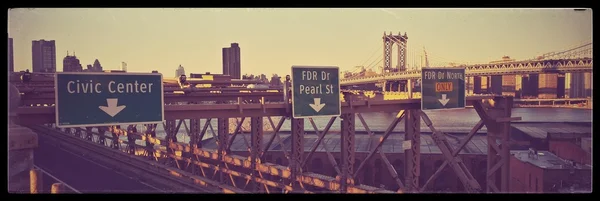 ニューヨークのブルックリン橋のアメリカ合衆国 — ストック写真