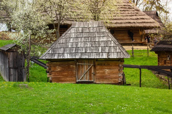 Uzhgorod Ukraine May 2022 Old Wooden Traditional Ukrainian House Stands — Stock Fotó