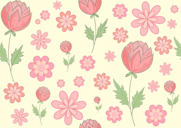 The yellow and pink flower background — Stock Photo, Image