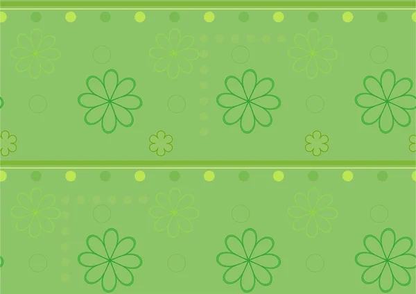 The vector green flower background — Stock Vector