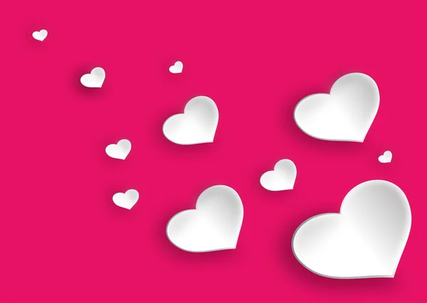 Beaucoup de joli coeur blanc pour la Saint-Valentin — Image vectorielle