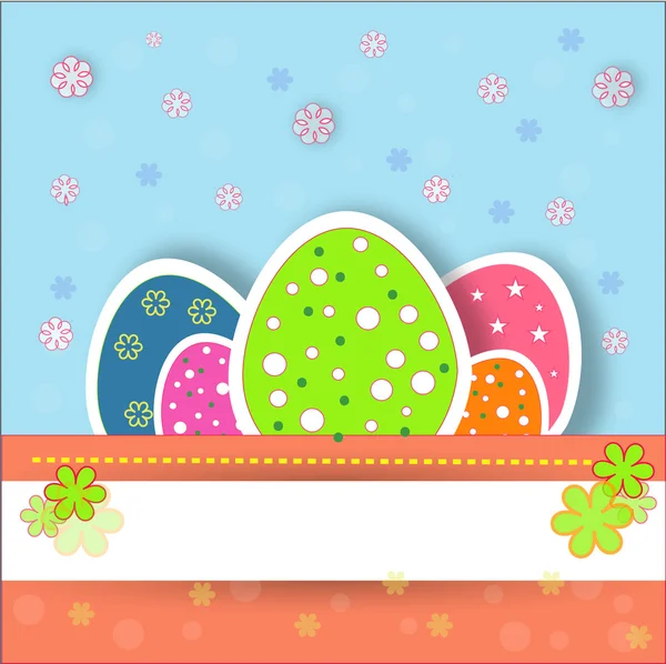 Bonitos y bonitos huevos de Pascua — Vector de stock