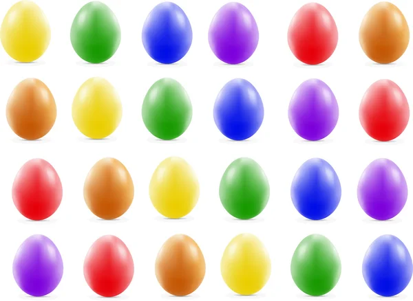 Há muitos ovos de páscoa agradáveis — Vetor de Stock