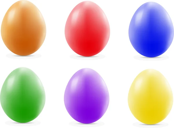 Oeufs de Pâques colorés et agréables — Image vectorielle