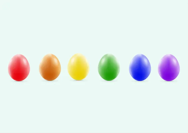 Hay muchos huevos de Pascua pastel agradable — Vector de stock