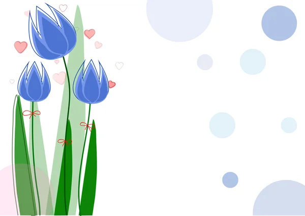 Симпатичные голубые первоцветы на праздники — стоковый вектор
