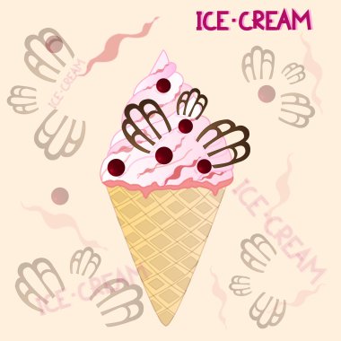 Cranberries dondurma beyaz zemin üzerine