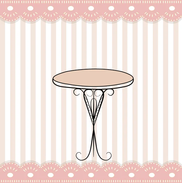 Pěkný stůl a legrační růžové svlékl ikona — Stockový vektor