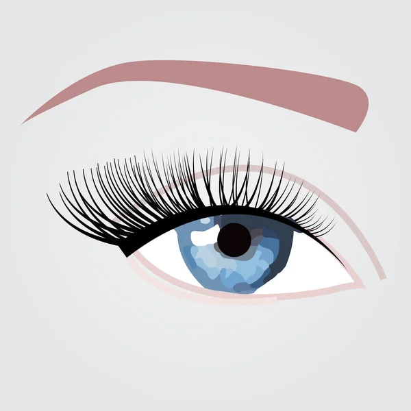 Bonita belleza ojo azul — Archivo Imágenes Vectoriales