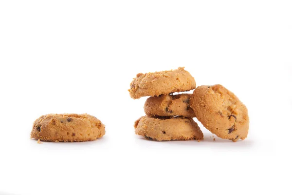 beyaz zemin üzerine tatlı bisküvi