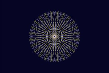 Lacivert arka planda Guilloche deseninin vektör grafiği. Vektör sertifika dokusu. Sertifika dokusu, düğün davetiyeleri, banknot, para tasarımı, para birimi, not, çek, bilet vs..