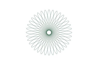 Beyaz arka planda Guilloche deseninin vektör grafiği. Para tasarımı için Rosette (satır elemanları). Basit mandala tasarımı. Sertifika için iyi, düğün davetiyeleri, banknot, para tasarımı, para birimi.