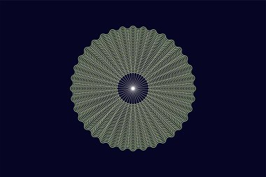 Lacivert arka planda Guilloche deseninin vektör grafiği. Vektör sertifika dokusu. Sertifika dokusu, düğün davetiyeleri, banknot, para tasarımı, para birimi, not, çek, bilet vs..