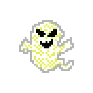 Beyaz arka planda uçan hayaletin çizim çizelgesi. Korkunç beyaz hayalet. Mutlu Cadılar Bayramı. Uçan hayalet pikseli oyun çizimi. 8. oyun stili. vektör piksel sanat tasarımı.