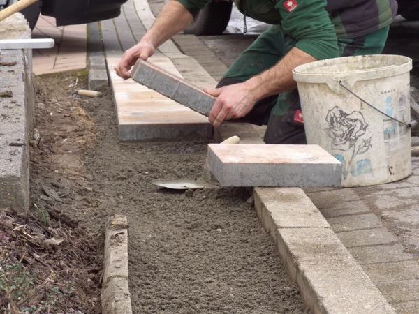 Trabajos de pavimentación — Foto de Stock