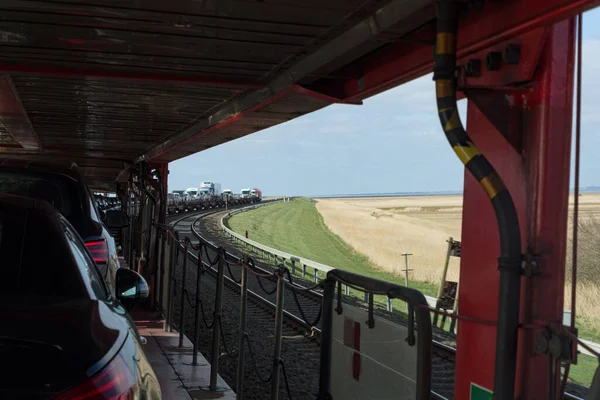 Der Autozug Nach Westerland Auf Sylt — Stockfoto