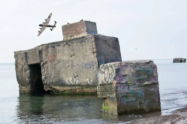 Parti Bunker Parti Bunker Második Világháborúból Balti Tengeren Fischland Darss — Stock Fotó