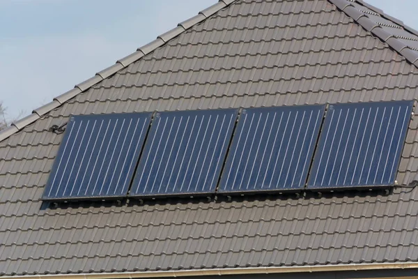 Convénio Uma Instalação Para Produção Energia Solar — Fotografia de Stock