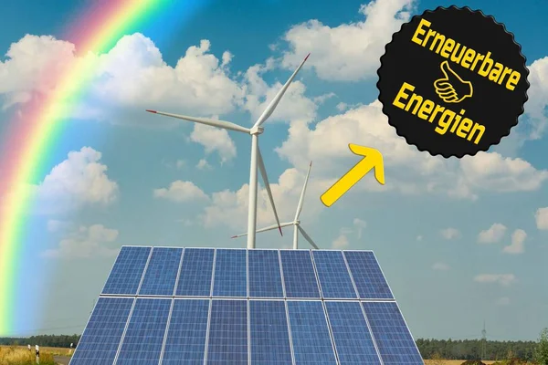 Énergie Verte Durable Générateurs Éoliennes Électriques Lever Soleil — Photo