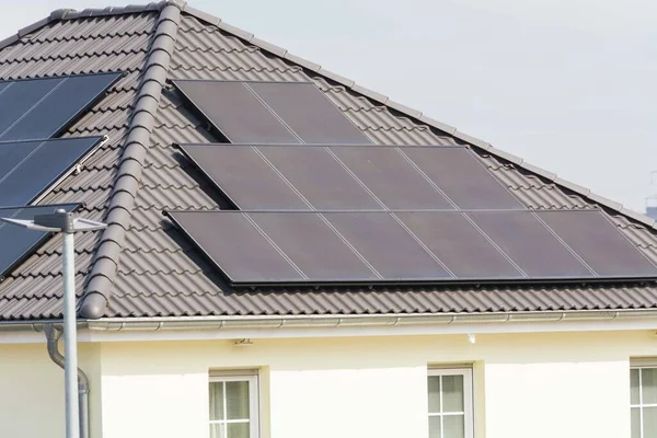 Solpanel Solceller Alternativ Kraftkälla Begreppet Hållbara Resurser — Stockfoto