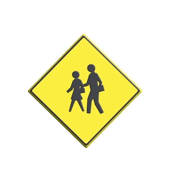 横断歩道標識の学校や通り — ストック写真