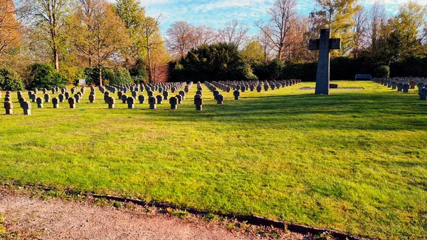 Tyska Militärkyrkogården Belgien Första Världskrigets Militärkyrkogård — Stockfoto