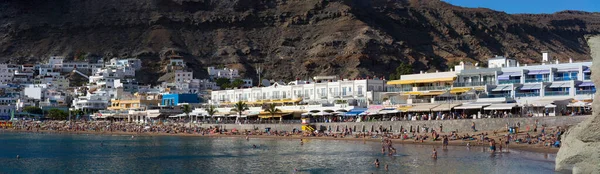 Panorama Beach Cran Canaria Puerto Mogan Spagna — Foto Stock